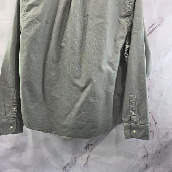 Everlane Shirt Mens Medium Green Oxford Long Sleeve Button Down Cotton - Picture 9 of 14